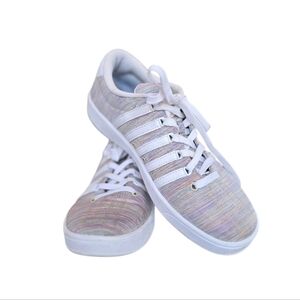 K-Swiss Court Pro II T CMF Rainbow White Lace Up Sneakers 7.5